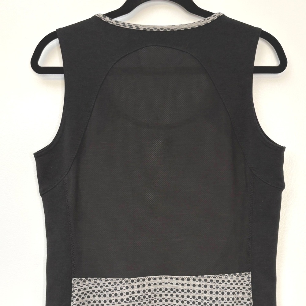 Athleta Fuse Dots M Athletic Lounge Dress Black Sleeveless Workout - Picture 4 of 7